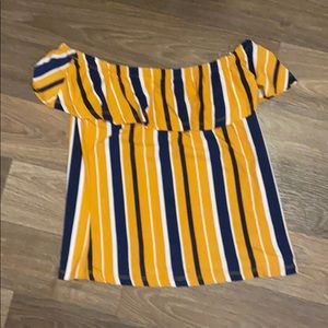 off the shoulder full length shirt